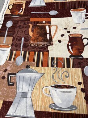 Coffee-Themed Cotton Quilting Fabric Windham Fabric #51174 1/2 yard x 44"